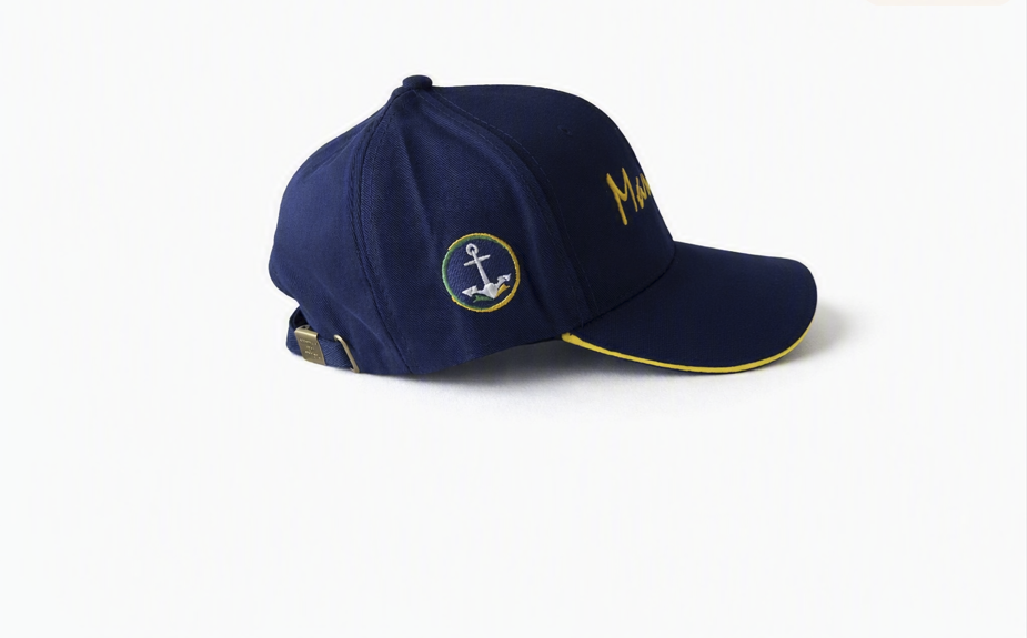 -Boné Brim bordado Marinha aba bandeira do Brasil