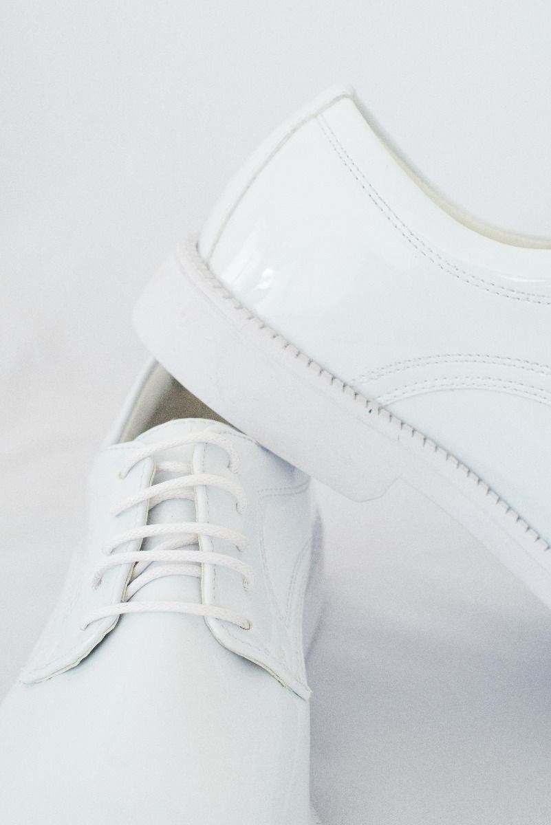 Sapato Social Patriota Branco Verniz