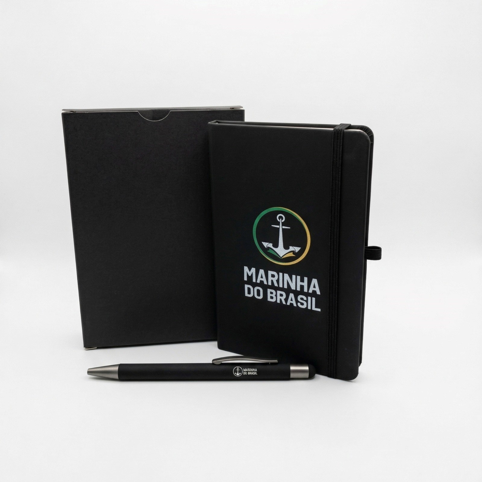 Caderneta para anotações com caneta de metal touch 