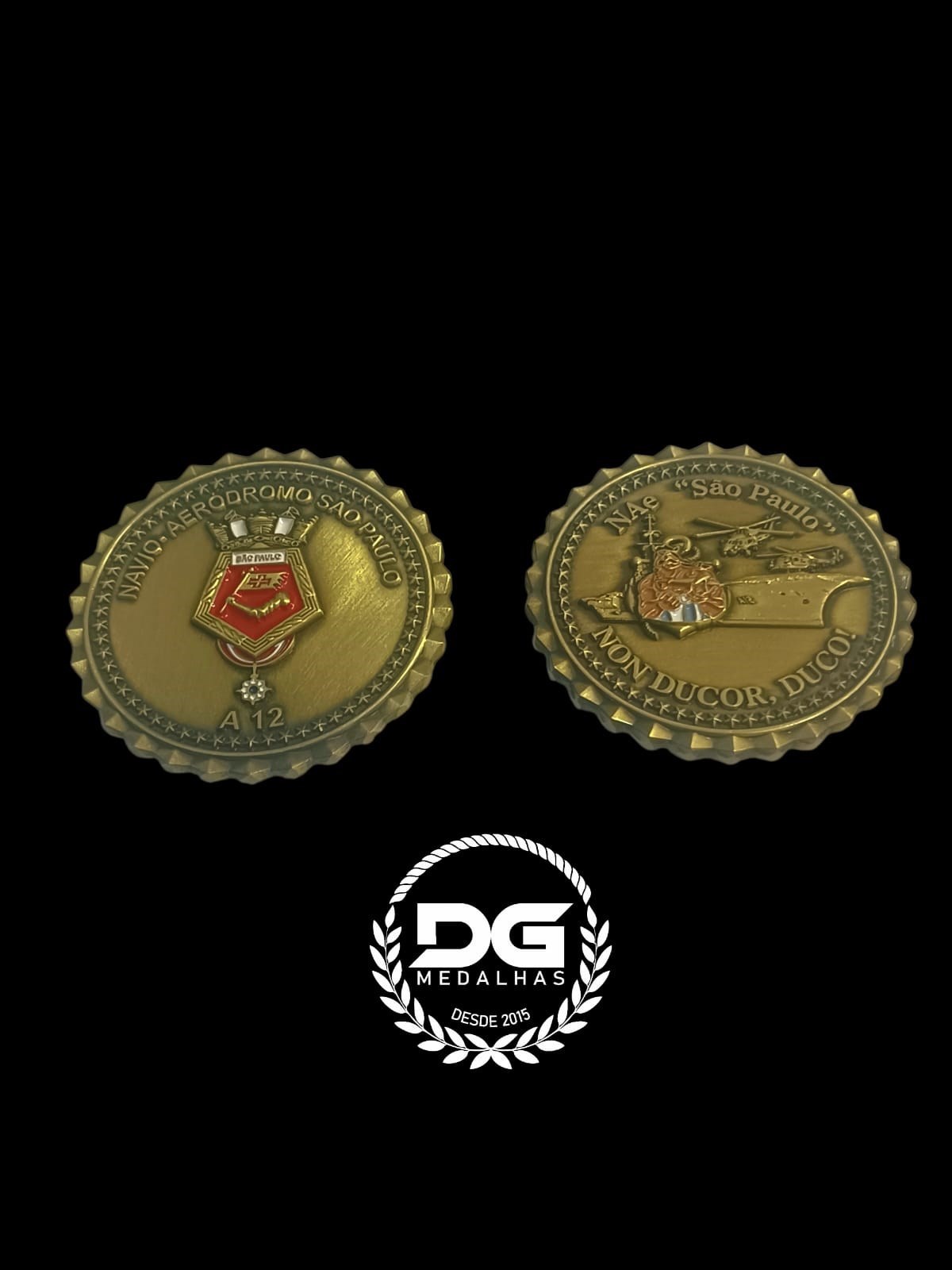 Moeda em 3D - Navio Aeródromo São Paulo - A 12