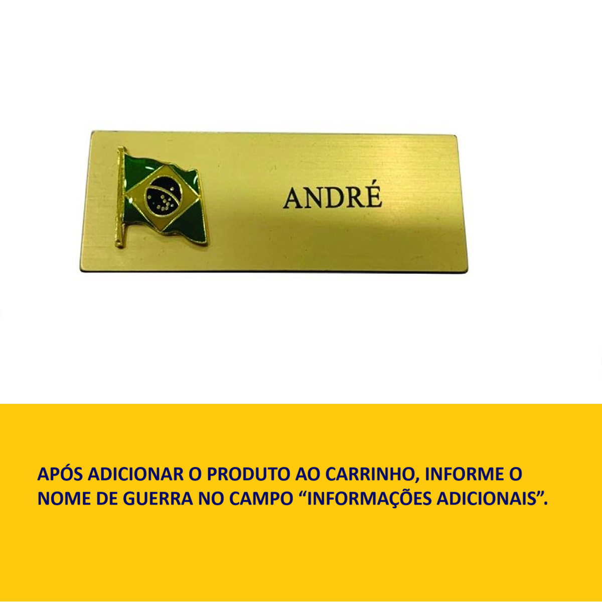 Plaqueta de identificação Marinha com Imã sem (Resina)