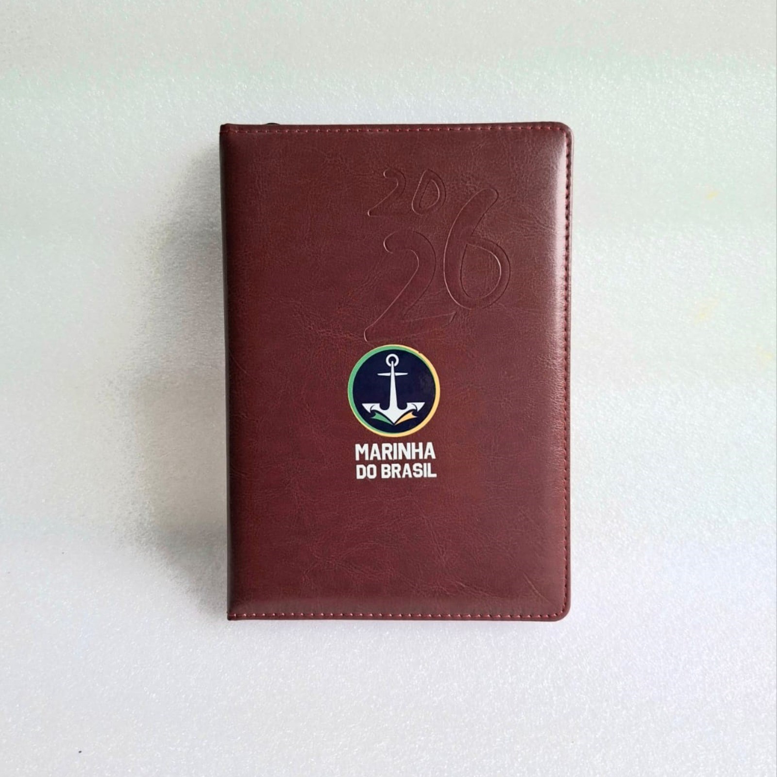Agenda personalizada Marinha do Brasil capa couro sintético