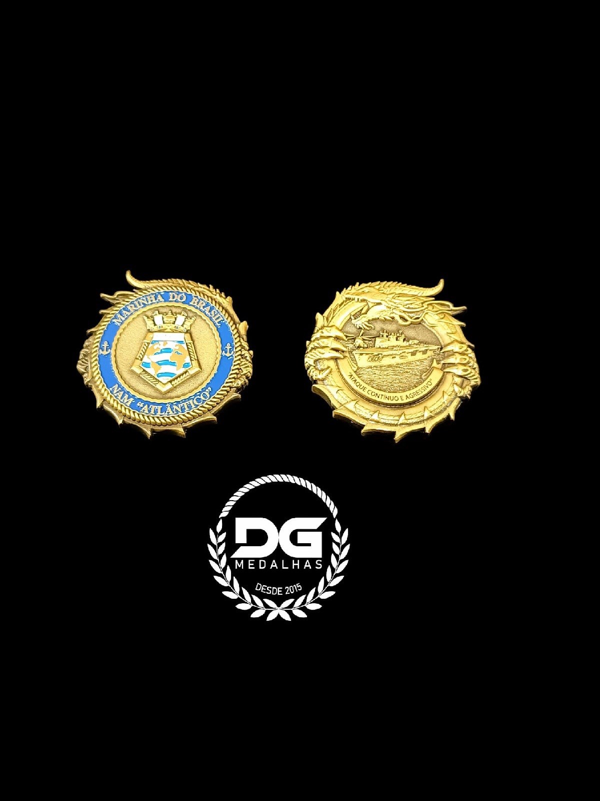 Moeda em 3D - Navio Aeródromo Multipropósito Atlântico A 140