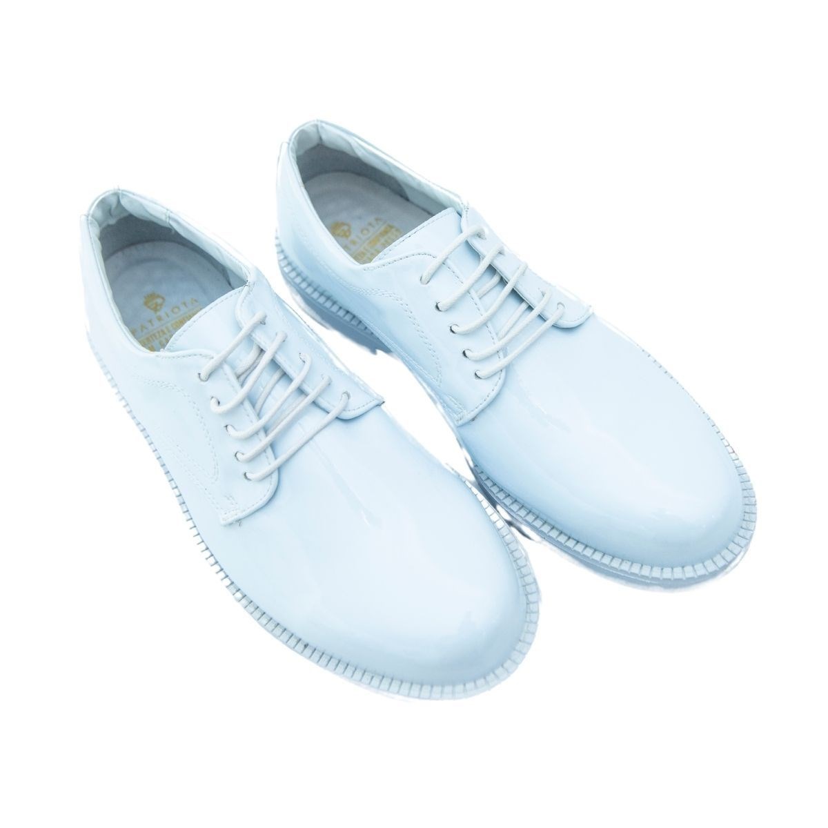 Sapato Social Patriota Branco Verniz