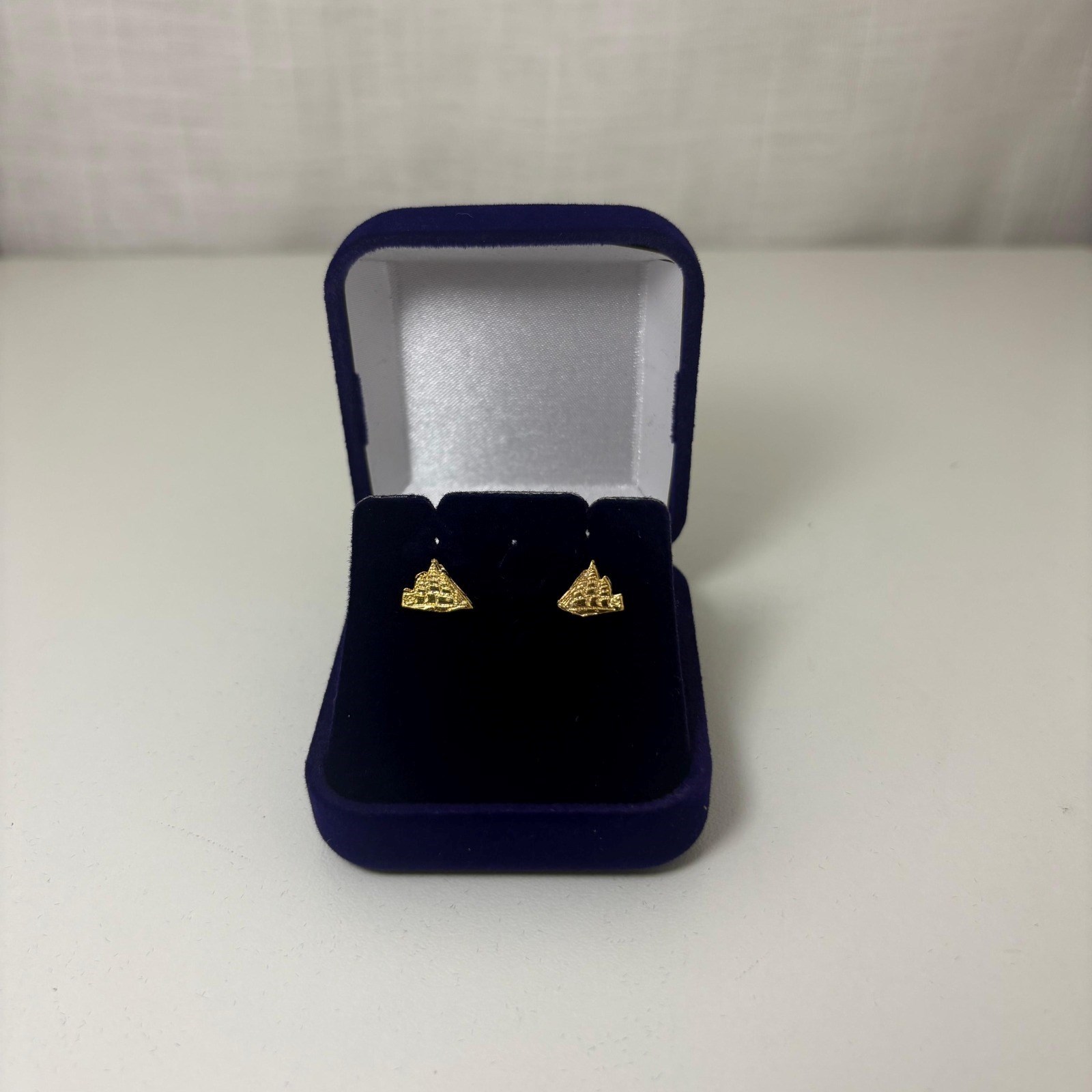 Brinco Formato Veleiro com estojo veludo 