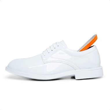 Sapato Social Patriota Branco Verniz