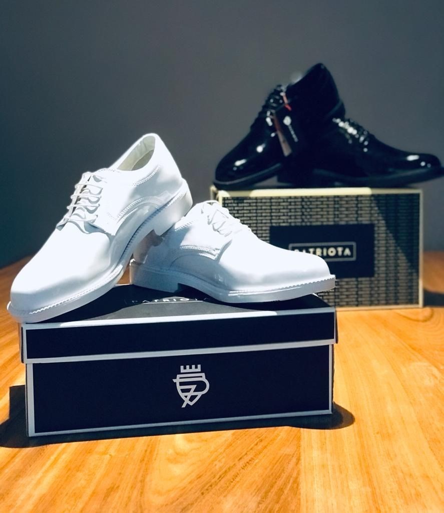 Sapato Social Patriota Branco Verniz