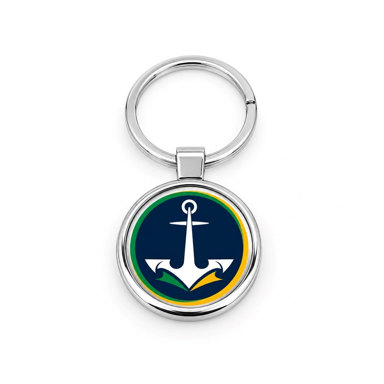  Chaveiro metal redondo personalizado Logo Marinha