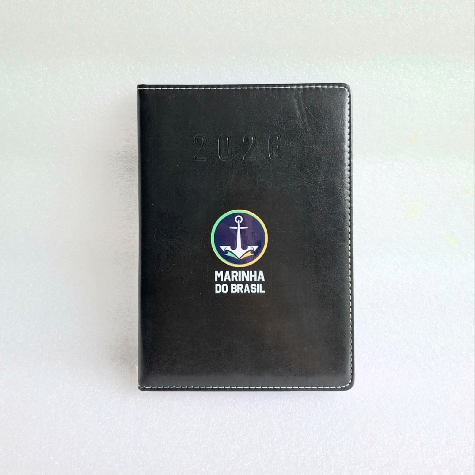 Agenda personalizada Marinha do Brasil capa couro sintético 