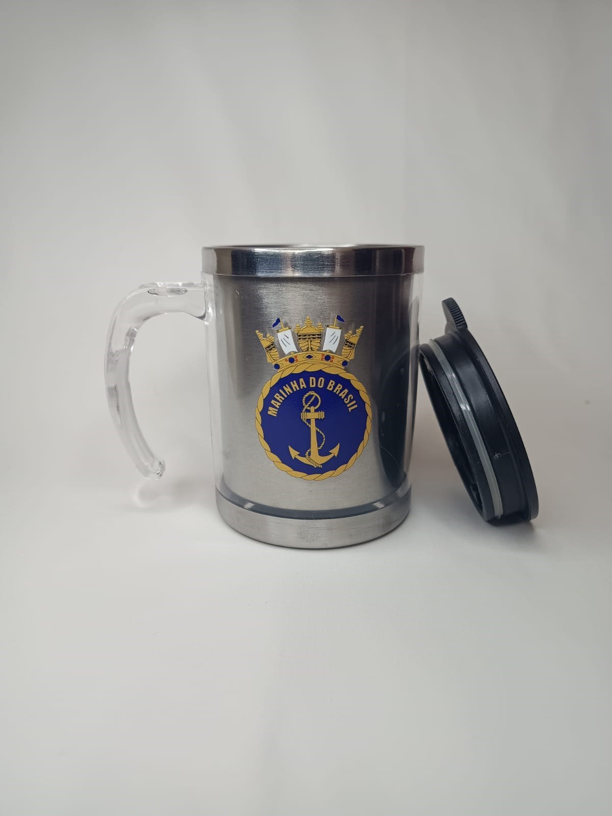 Caneca  corpo alumínio, revestida com acrilico promoção 