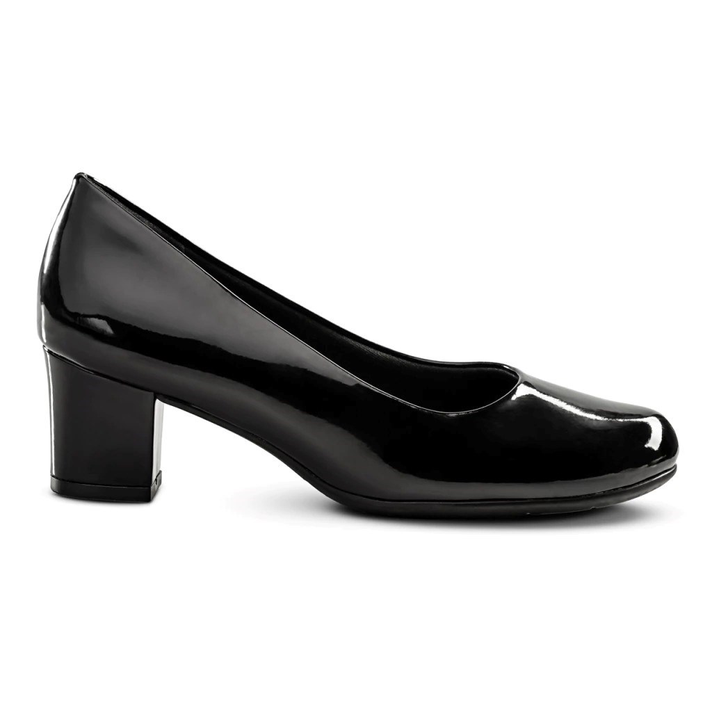 SAPATO SCARPIN PRETO VERNIZ SALTO 5 CM PICCADILLY