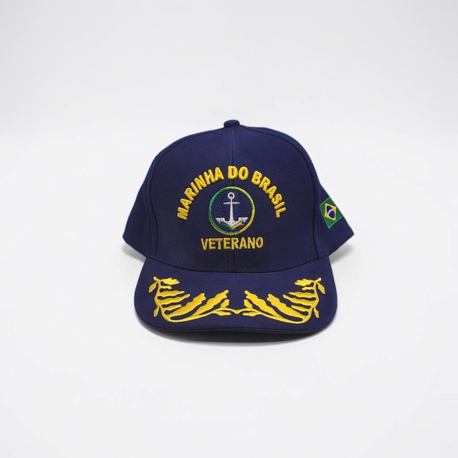 Boné Veterano Bordado Logo Marinha do Brasil, Aba ( Vice Almirantes )