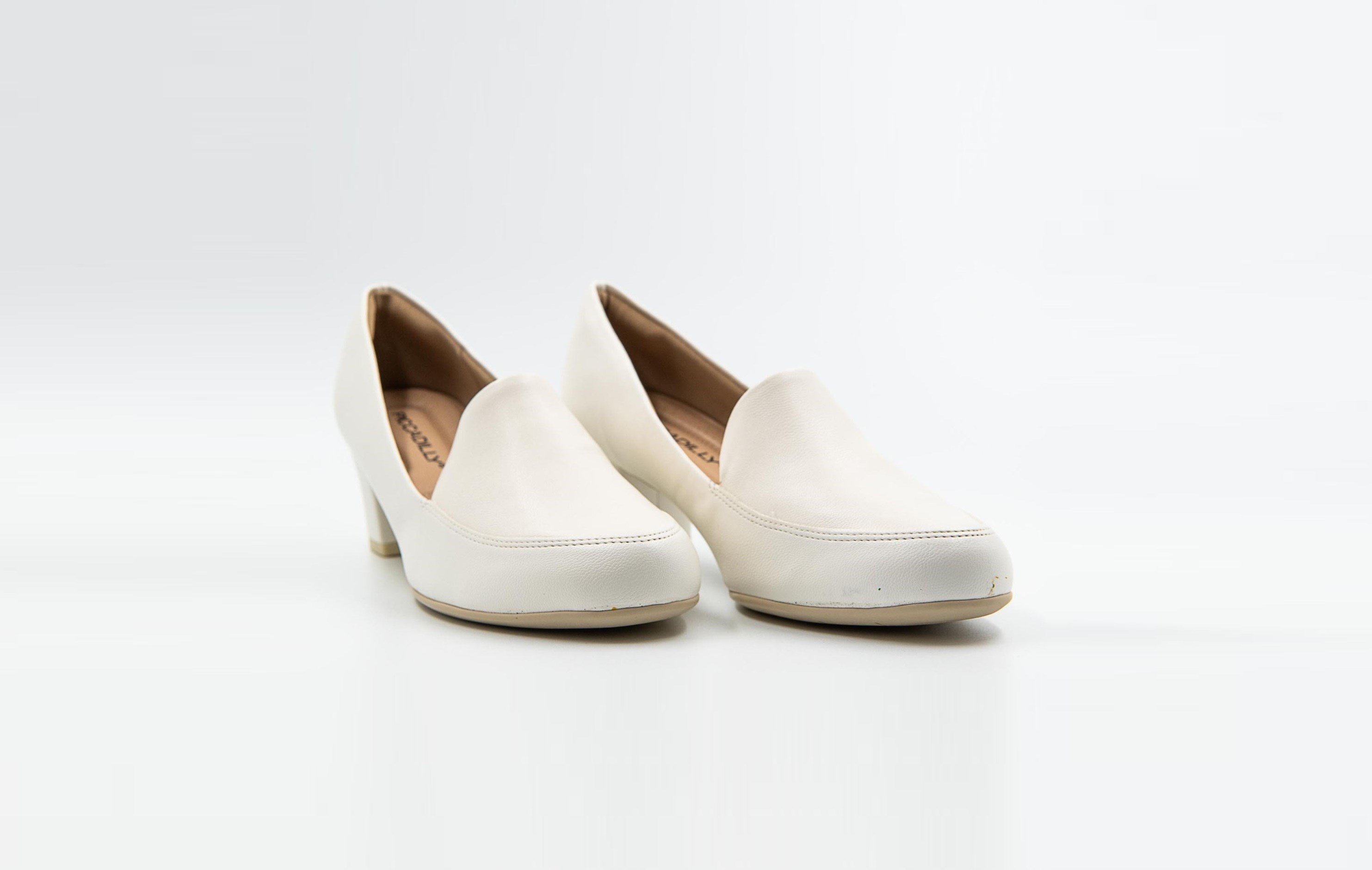 SAPATO MOCASSIM BRANCO FOSCO SALTO 5 CM PICCADILLY